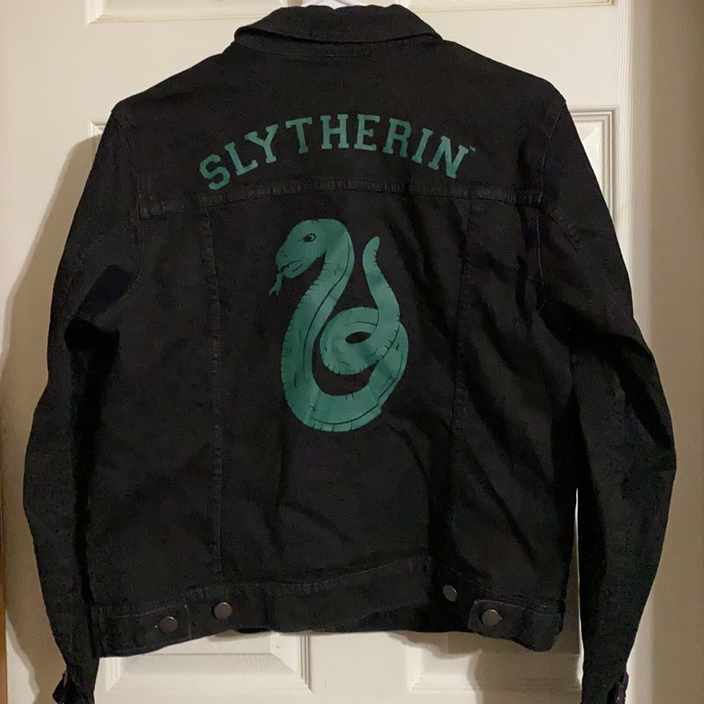 Medium Black Denim Slytherin Harry Potter Jacket